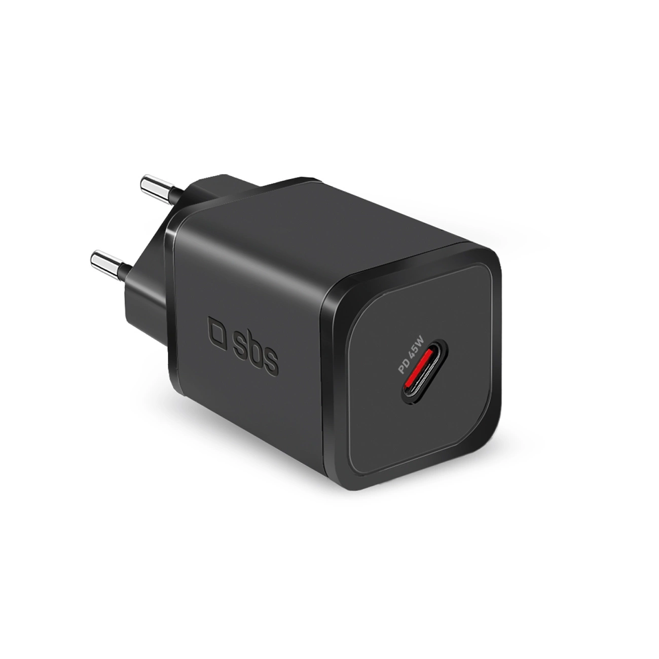 Sbs TETRGAN1C45W 45W GaN USB-C Wall Charger with Power Delivery, Black