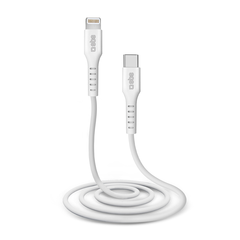 SBS USB-C uz Lightning kabelis MFi Certified, 1m, balts