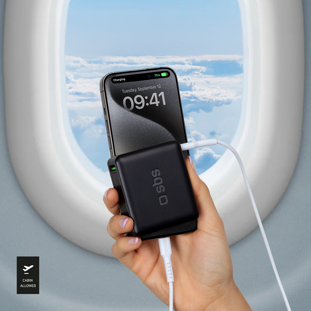 Sbs TEBB10000HDPD20K Power Bank 10000 mAh Power Delivery, Black