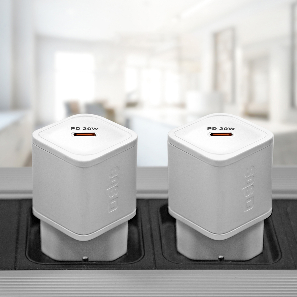 Sbs 20W GaN Wall Charger with Power Delivery, White