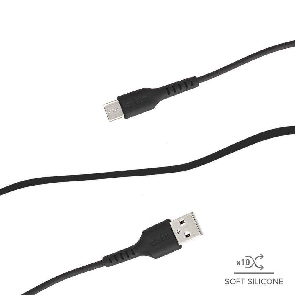 Sbs USB-A to Micro-USB Cable 2 m TECABLEMICRO2K, Black