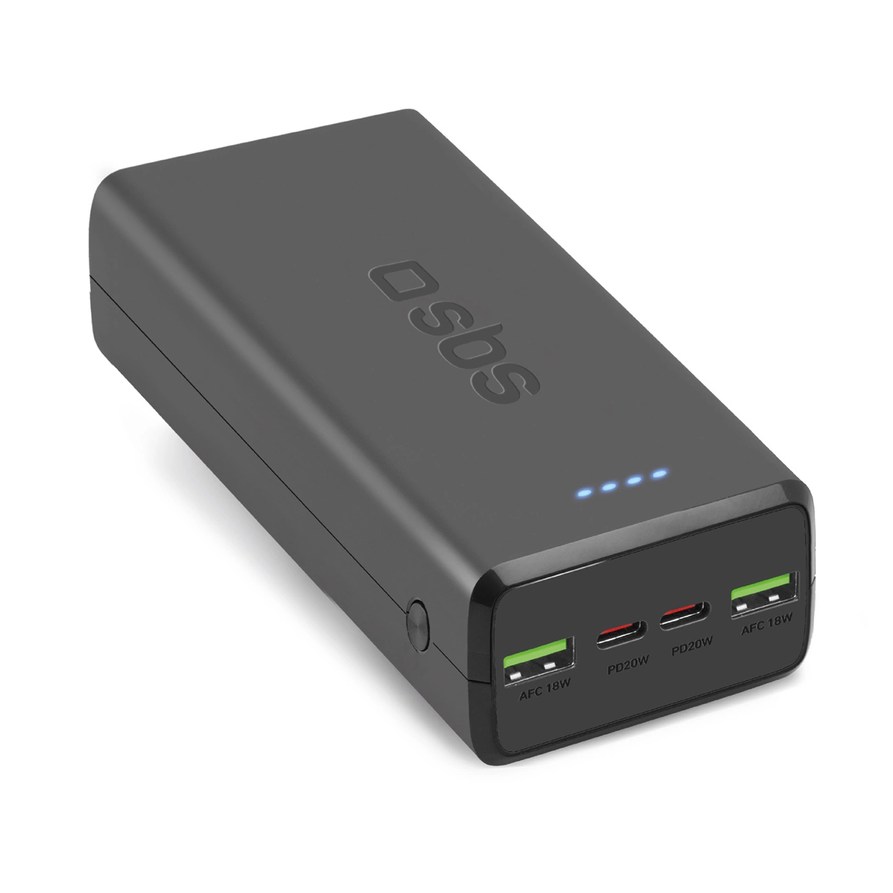 Ātras uzlādes barošanas banka: 20 000 mAh, 2 USB melns | Fast charge power bank: 20,000 USBs Black