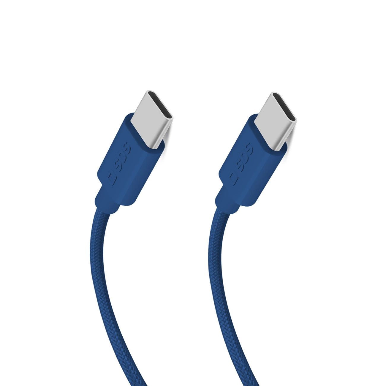 Auduma kabelis ar USB-C 1.5m 60W Zils | Fabric cable with Blue