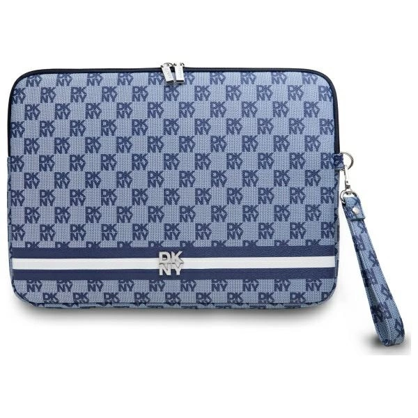 Чехол для ноутбука 14" DKNY Checkered Pattern Printed Stripes, синий