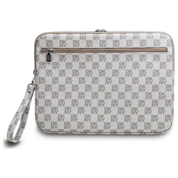 DKNY klēpjdatora maciņš 14\" Checkered Pattern Printed Stripes, bēšs