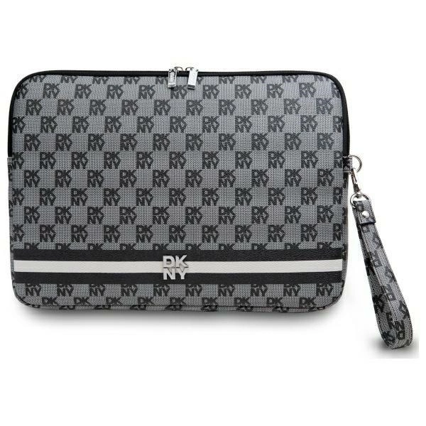 Чехол для ноутбука 16" DKNY Checkered Pattern Printed Stripes, черный