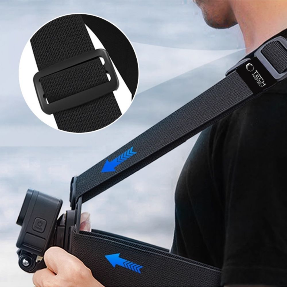 Tech-Protect GA100 Chest Mount harness for GoPro / DJI - black