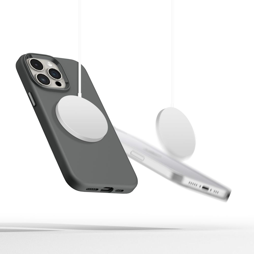 Tech-Protect Silicone PUz MagSafe case for iPhone 15 Pro Max - gray