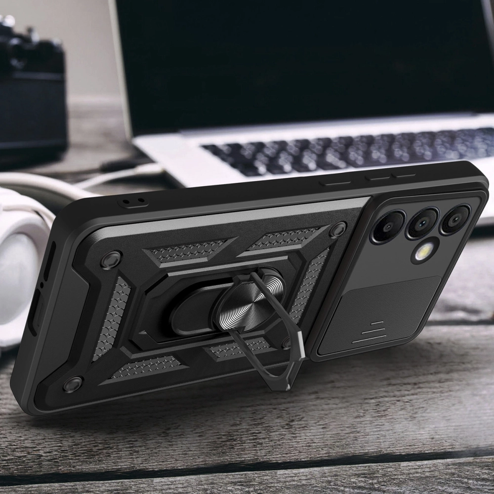 Hurtel Samsung Galaxy A56 vāciņš Hybrid Armor Camshield, melns