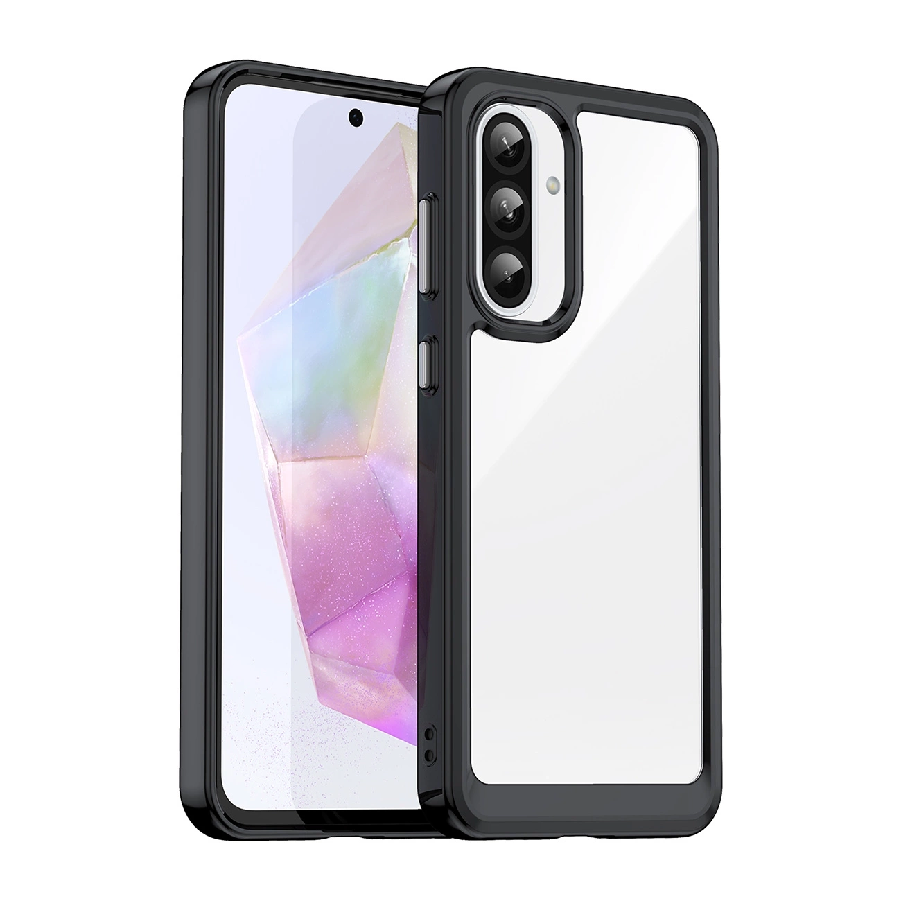 Samsung Galaxy A56 ( SM-A566B / DS ) Outer Space TPU Case Cover, Black | Caurspīdīgs Silikona Vāciņš Maciņš...