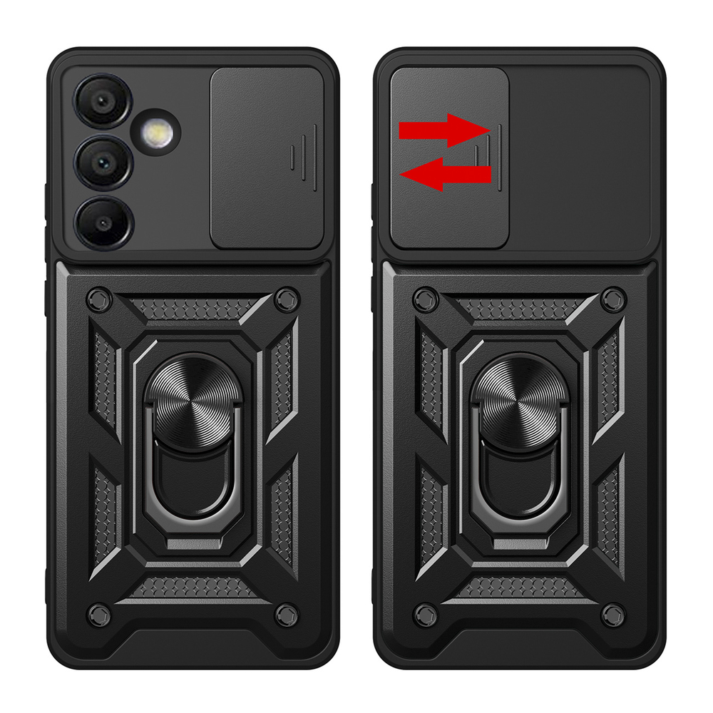 Samsung Galaxy A26 (SM-A266E/DS) Armor Guard TPU Hybrid Camshield Case Cover, Black