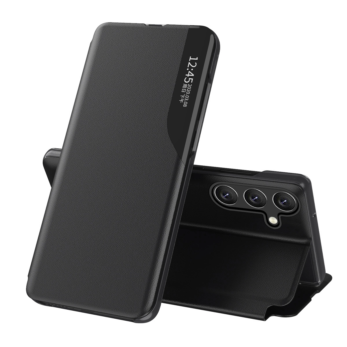 Eco Leather View telefona vāciņš Samsung Galaxy A36 Black | Case