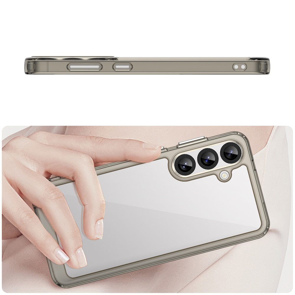 Outer Space Case for Samsung Galaxy A36, Semi-Transparent Black