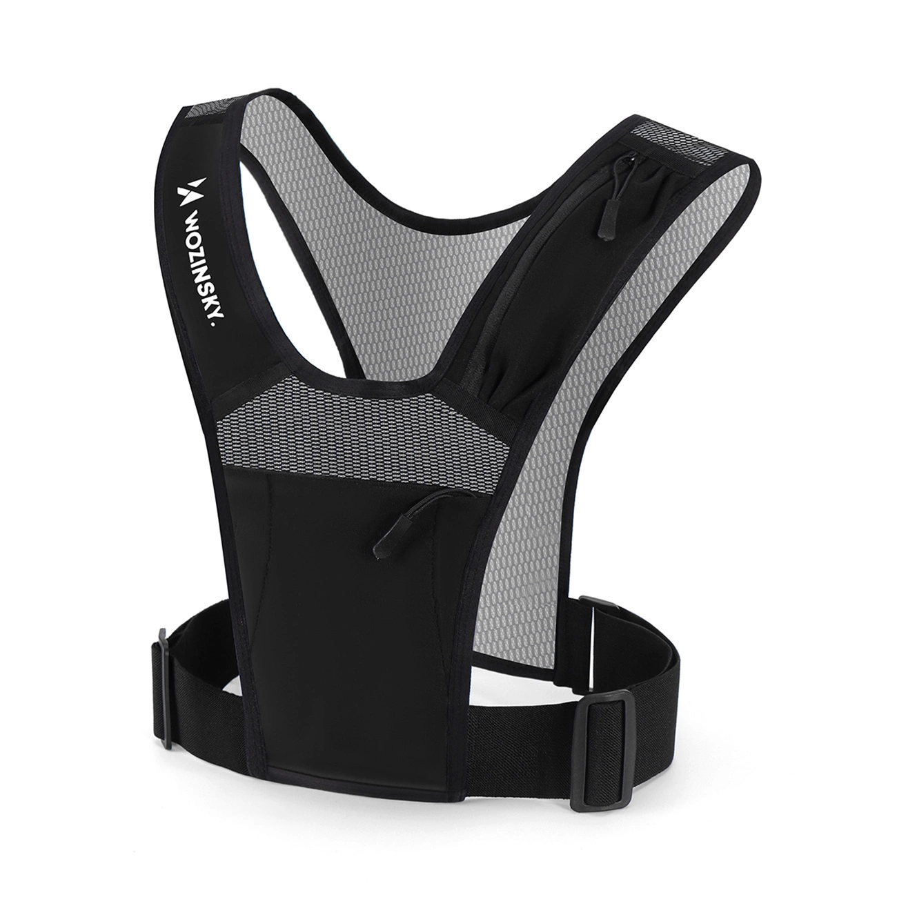 Wozinsky WKDB1 Reflective Running Vest, Black