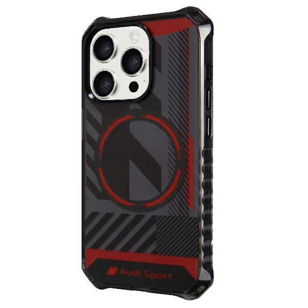 Audi iPhone 15 Pro Max vāciņš IML Sport MagSafe, melns