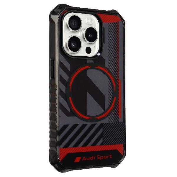 Audi iPhone 15 Pro Max vāciņš IML Sport MagSafe, melns