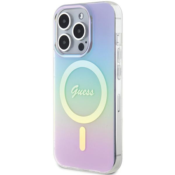 Guess iPhone 15 Pro Max vāciņš IML Iridescent MagSafe, violets