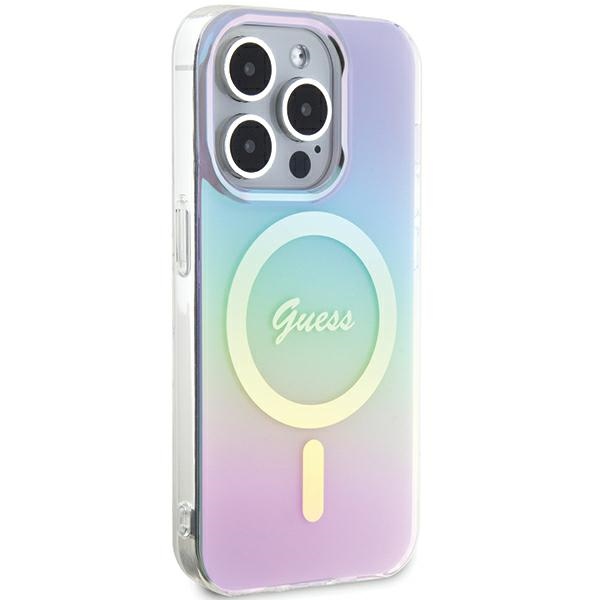 Guess iPhone 15 Pro Max vāciņš IML Iridescent MagSafe, violets