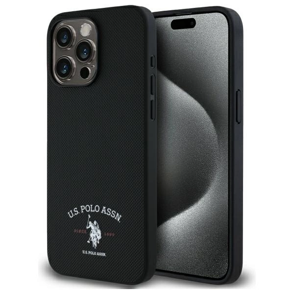 US Polo USHCP15XPARK iPhone 15 Pro Max 6,7\" melns/ melns Apdrukāts DH logotips | 6.7\" black/black Printed Logo