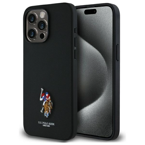 US Polo USHCP15XPEMK iPhone 15 Pro Max 6,7\" melns/melns Izšūti DH Color | 6.7\" black/black Embroidered