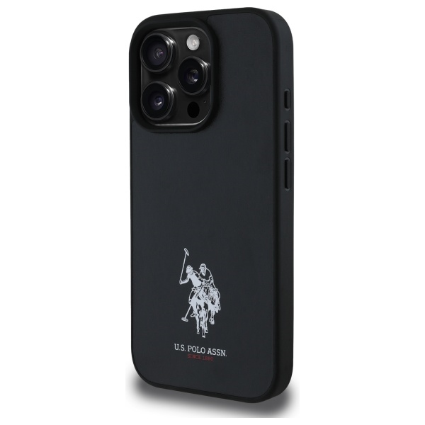 US Polo USHCP15XPGEK iPhone 15 Pro Max 6.7\\\" black/black Leather Embroidered DH Color