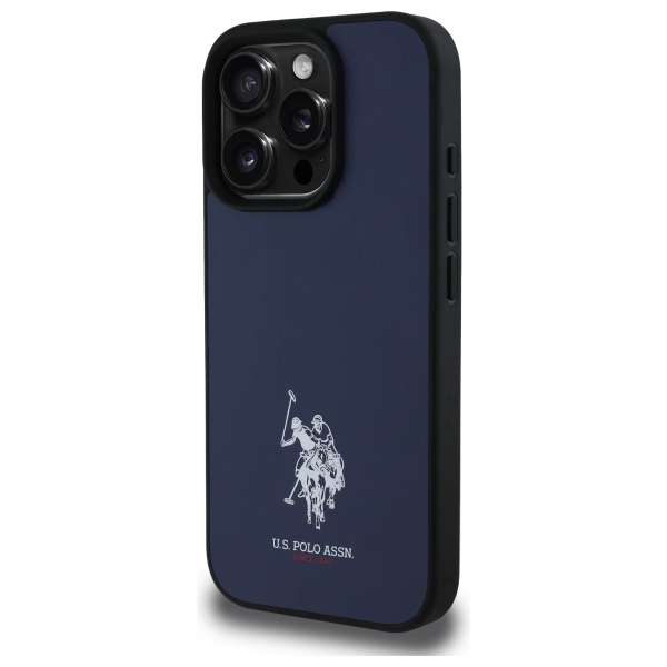 US Polo USHCP15XPGEV iPhone 15 Pro Max 6.7\\\" Navy Leather Embroidered DH Color