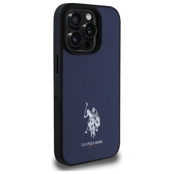 US Polo USHCP15XPGEV iPhone 15 Pro Max 6.7\\\" Navy Leather Embroidered DH Color