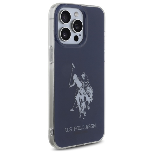US Polo USHCP15XTPUHRBV iPhone 15 Pro Max 6,7\\\" zils/melns Spīdīgs liels logotips | 6.7\\\" blue/blue Shiny Big Logo