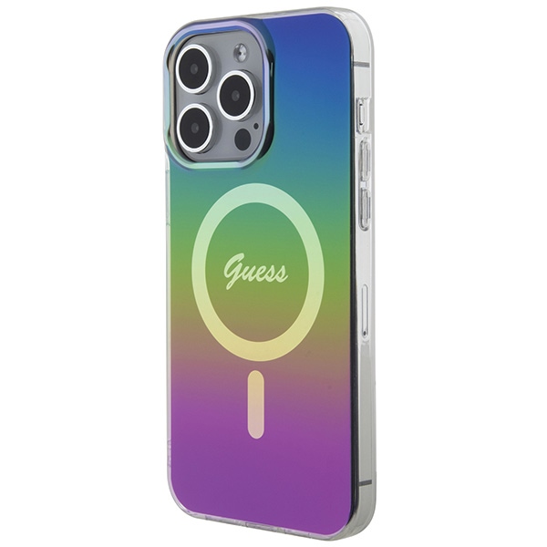 Guess iPhone 15 Pro Max Case IML Iridescent MagSafe, Multicolor