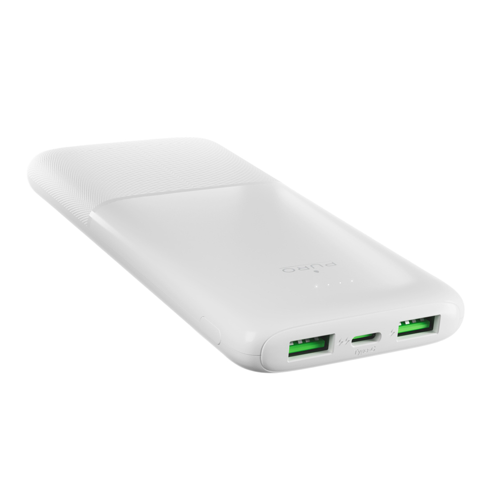 Puro DAILY 10 PLUS ārējais akumulators 10000mAh 22.5W, balts