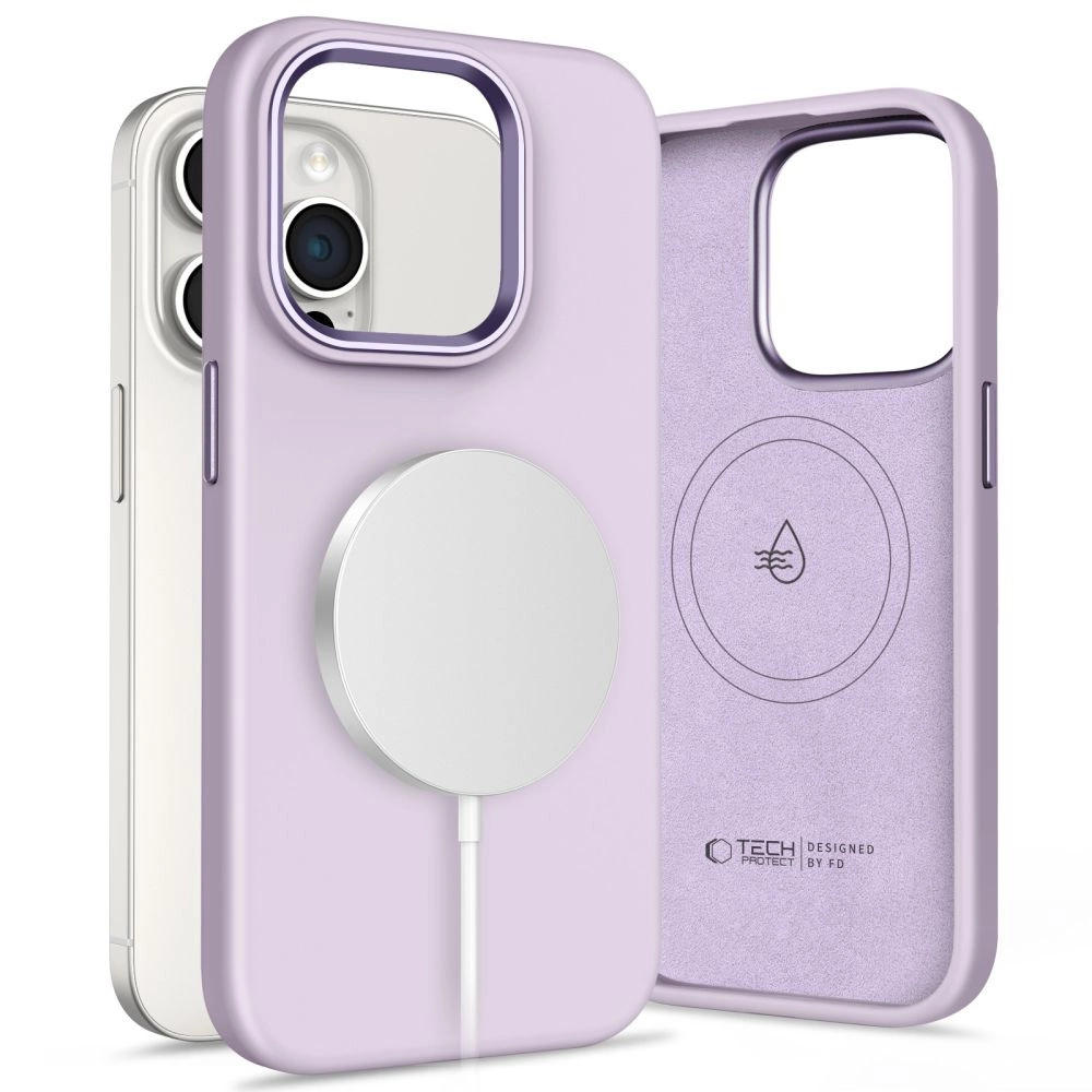 Tech-Protect Silicone Pure Magsafe Case for iPhone 15 Pro Max - Purple
