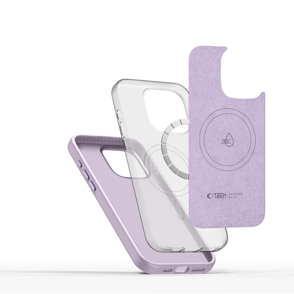 Tech-Protect Silicone Pure Magsafe Case for iPhone 15 Pro Max - Purple