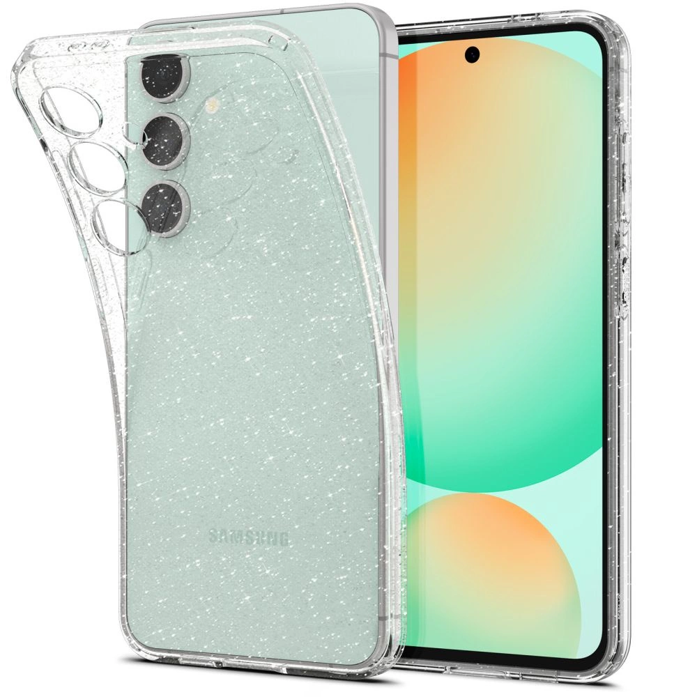 Spigen šķidro kristālu telefona vāciņš Samsung Galaxy S24 FE - caurspīdīgs ar mirdzumiem | Liquid Crystal Case...
