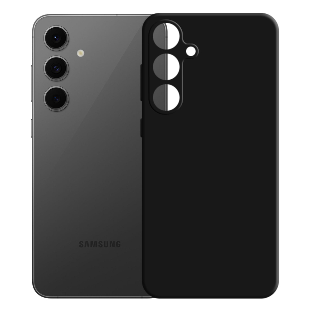 3Mk Protection Silicone Case for Samsung Galaxy S24 FE, Black