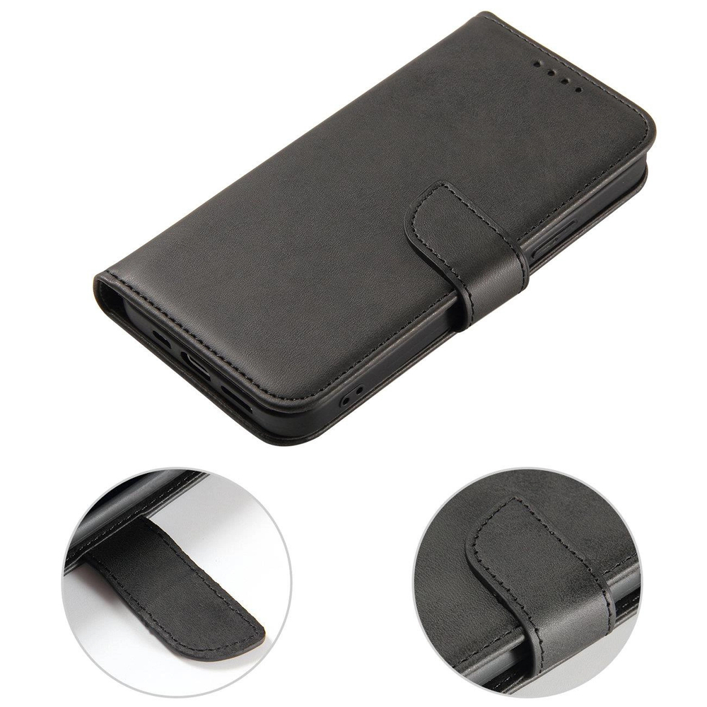 Magnētiskais telefona vāciņš ar flipu priekš Samsung Galaxy S24 FE - Melns | Magnet Case with Flip for Black