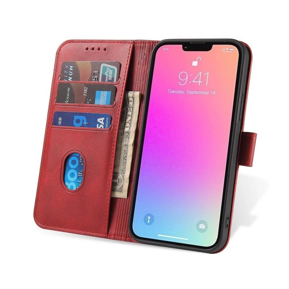 Magnēta telefona vāciņš ar vāciņu Samsung Galaxy S24 FE - sarkans | Magnet Case with flap for red