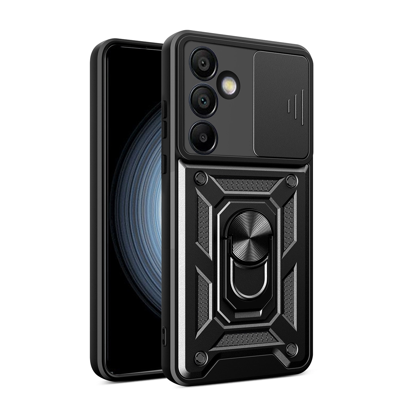 Samsung Galaxy S24 FE ( SM-S721 ) Armor Guard TPU Hybrid Camshield Case Cover, Black | Telefona Vāciņš Maciņš...