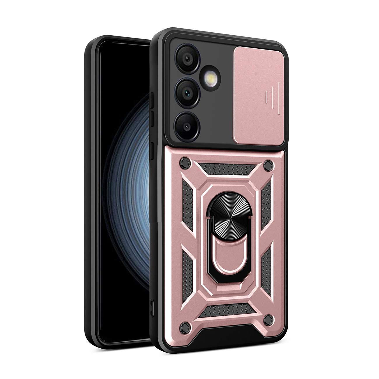 Samsung Galaxy S24 FE ( SM-S721 ) Armor Guard TPU Hybrid Camshield Case Cover, Pink | Telefona Vāciņš Maciņš...