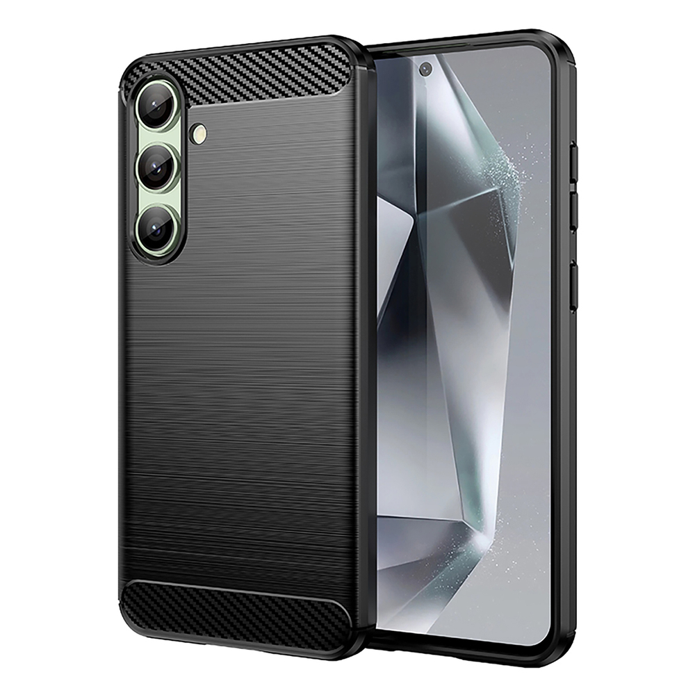 Oglekļa telefona vāciņš Samsung Galaxy S24 FE - Melns | Carbon Case for Black