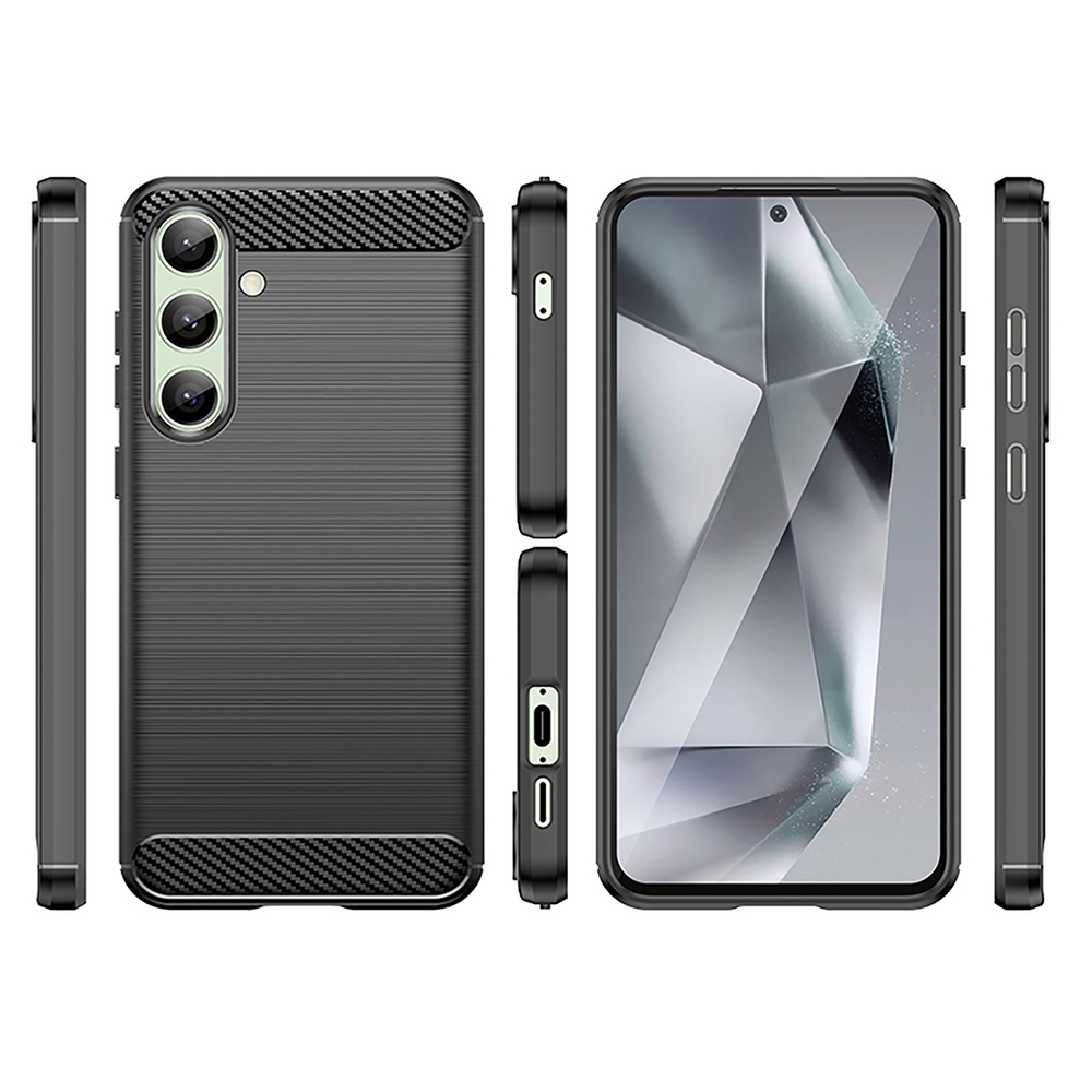 Чехол Carbon для Samsung Galaxy S24 FE - черный