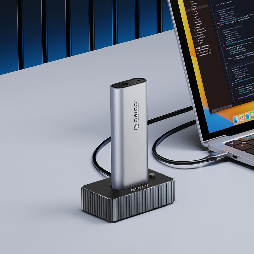 Док-станция Orico IT18C3 для дисков M.2 NVMe/SATA, серая