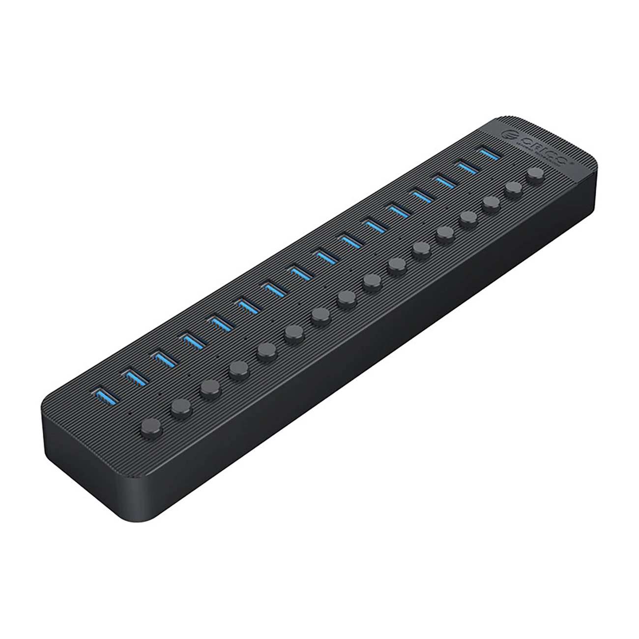 USB-хаб Orico CT2U3-16AB 16x USB-A 3.0 с выключателями, черный