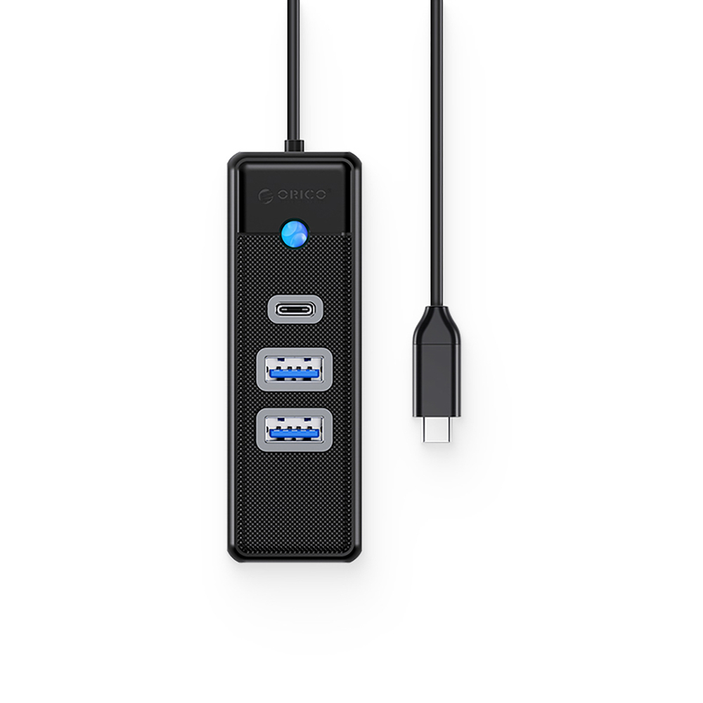 USB-C хаб Orico PWC2U-C3 с 2x USB-A и 1x USB-C, черный