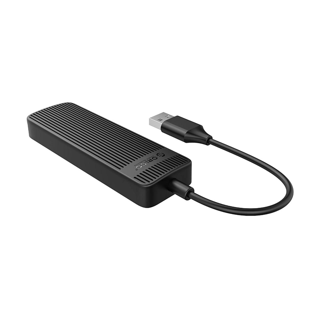 HUB 4-портовый кабель USB-A 2.0 0,3M - черный