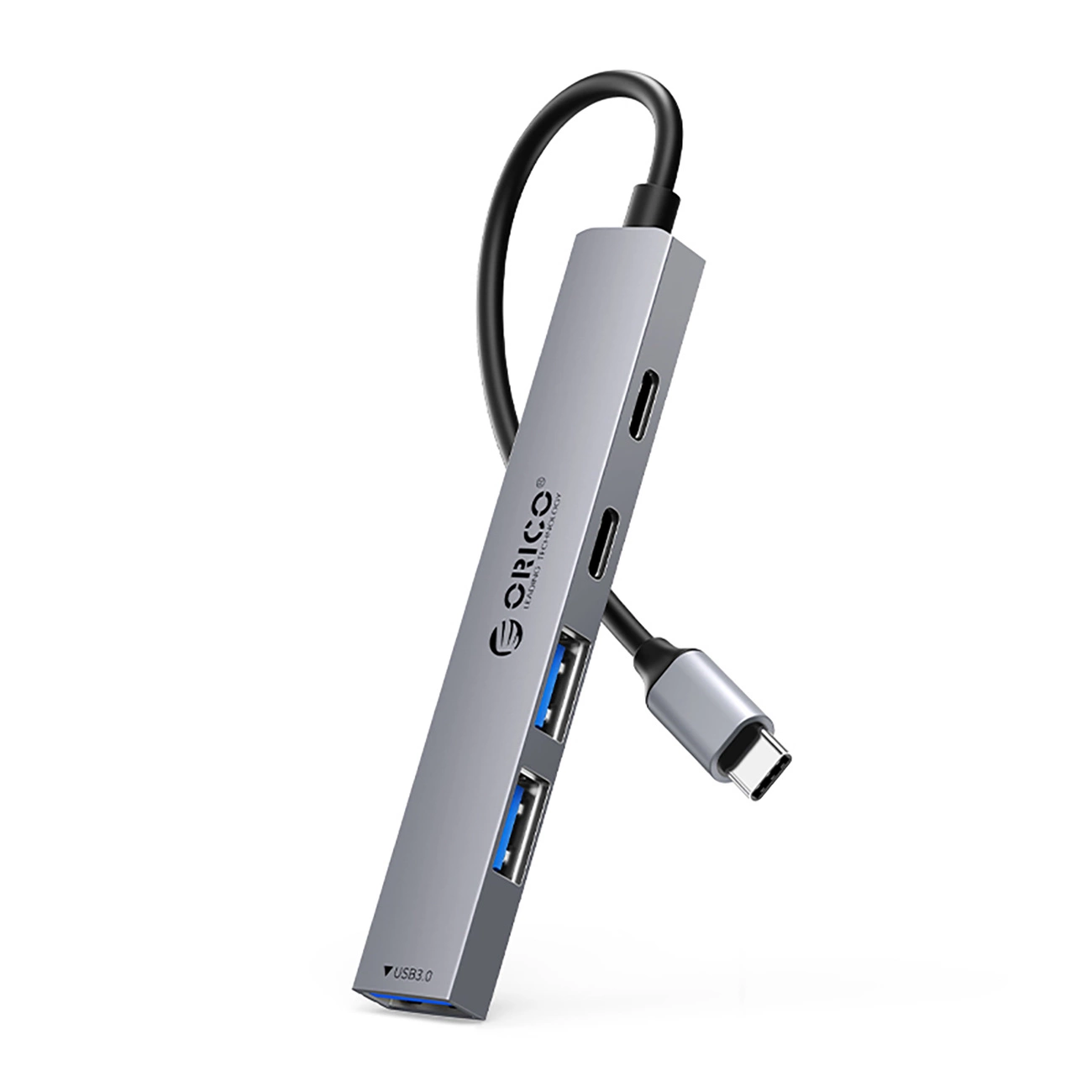 USB-C хаб Orico YSB4-U2 5-в-1 с PD 65W, серый