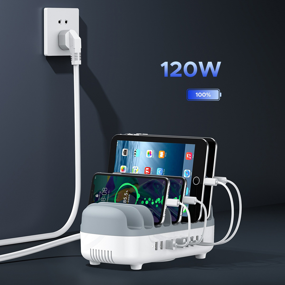 Orico DUK-10P-V1 viedā uzlādes stacija 10 x USB-A, balta