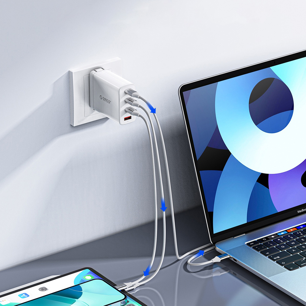 Orico CDX USB-C uz USB-C kabelis 100W 5A 1m, balts