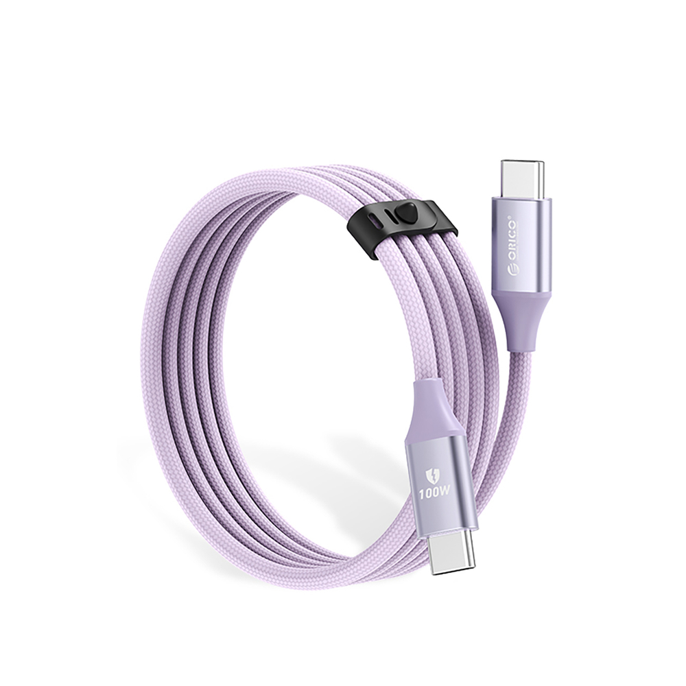 Кабель USB-C - 1 м 5A 100 Вт фиолетовый