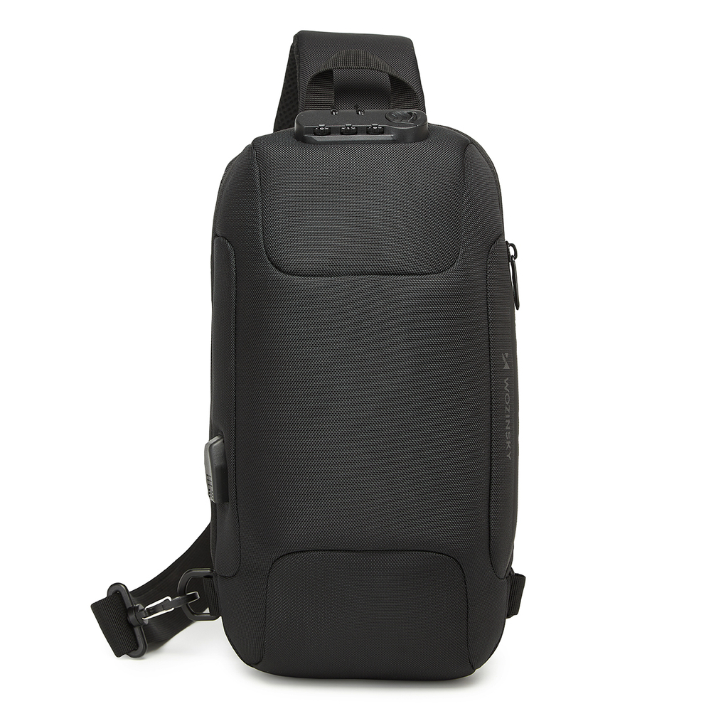 Wozinsky Premium Single Shoulder Anti-Theft City Backpack with USB, Black