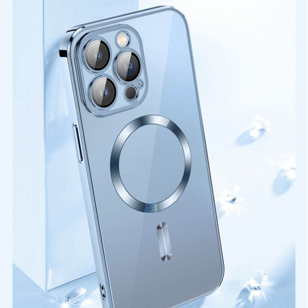 Чехол Wozinsky Electroplated Magsafe для Samsung Galaxy S24 FE, синий